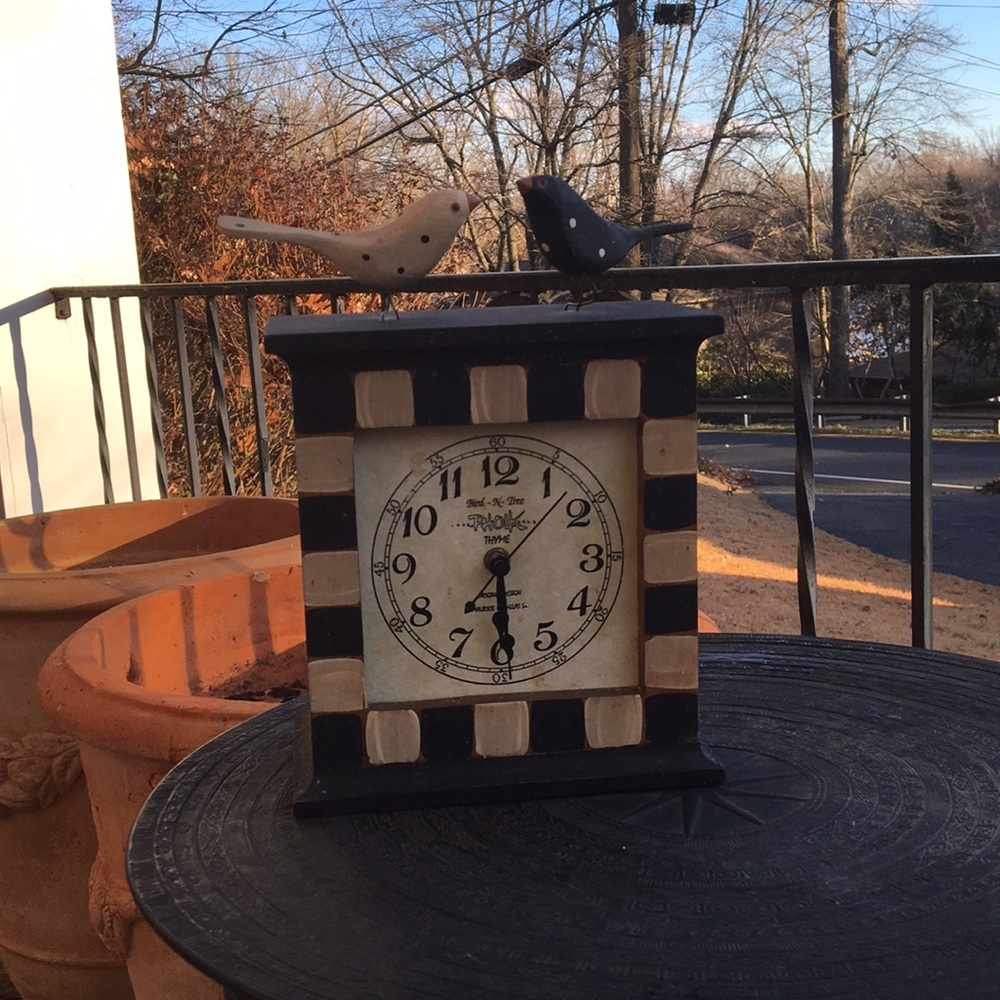 Handmade Wooden Folk Art Clock